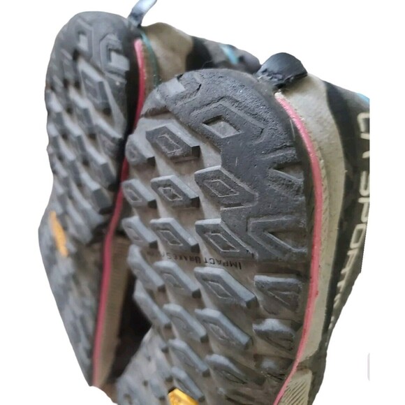 La Sportiva TX2 EVO Women 7 US Grey Leather Low Hiking Shoes Vibram Soles FLAWS - Picture 10 of 14